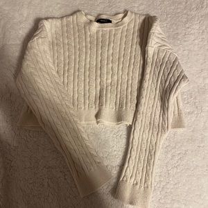 💕 Ivory Forever 21 Cropped Sweater